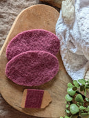 Knieflicken Wollwalk oval mit Merinogarn