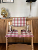 Cushion Set Waterproof compatible with Stokke Tripp Trapp Highchair- Pink Plaid