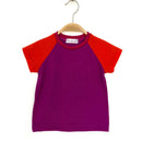 kronjuwel T-Shirt size 92 merino wool pink red short sleeve upcycling