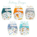 All-in-One Bambus Stoffwindel (3,5-15kg) - 5 Stück Pack