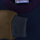 kronjuwel Wollpullover Größe 92/98 blau braun Upcyling