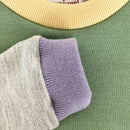 kronjuwel Wollpullover 110 grün grau Upcycling