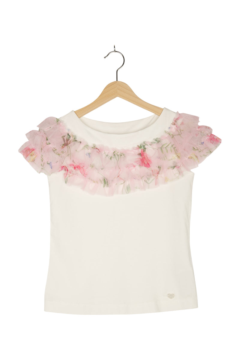 MonnaLisa T-Shirt Top Blumen Rüschen