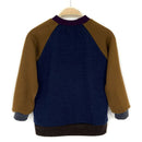 kronjuwel Wollpullover Größe 92/98 blau braun Upcyling