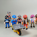 Playmobil Figuren & Tiere Set von 18 – Bauarbeiter, Ritter, Polizei, Pferde