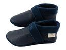 Hans Natur Baby und Kinder Hausschuhe Krabbelschuhe Ecopell Leder blau 21/22