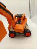 Holzspielzeug Set – Baustellenfahrzeug & Polizeibus XL mit 4 Figuren