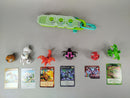 Bakugan Figuren Set von 6 mit Karten und Baku-Clip