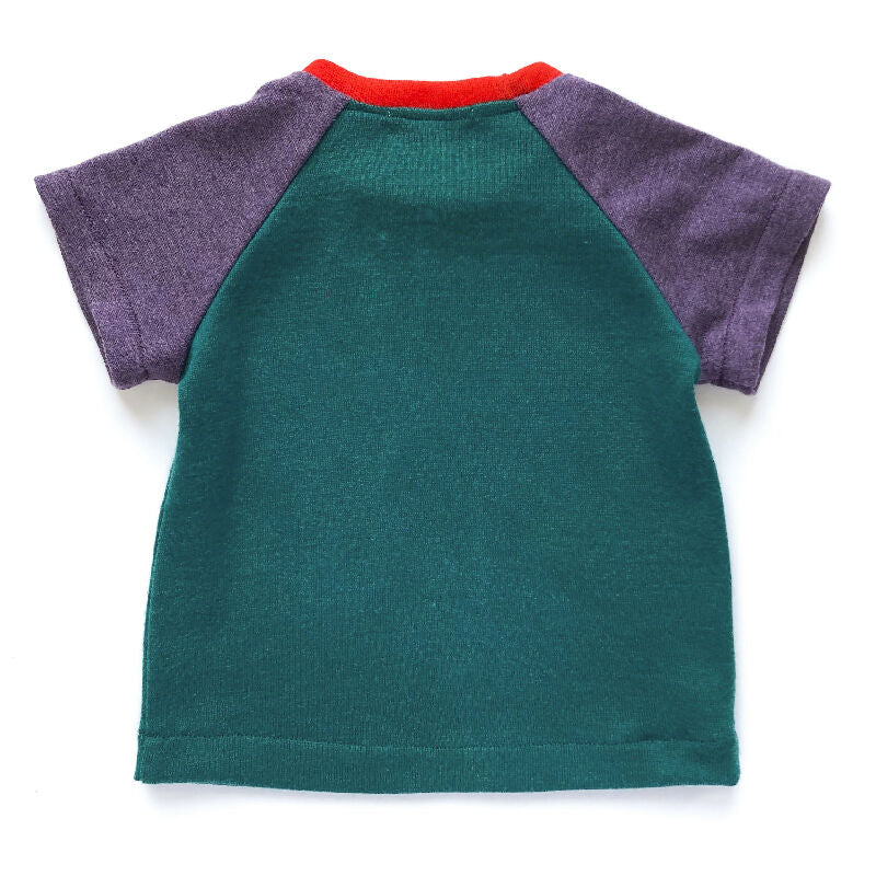 kronjuwel T-Shirt Größe 86 Kaschmir Merinowolle smaragdgrün violett rot Upcycling