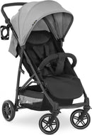 hauck Rapid 4R Plus, Grau - Kinderbuggy mit Liegefunktion ab Geburt bis 22 kg - UV Schutz 50+ - Klein Zusammenklappbar - Höhenverstellbarer Schieber mit Getränkehalter - Pannensichere Gummi Räder