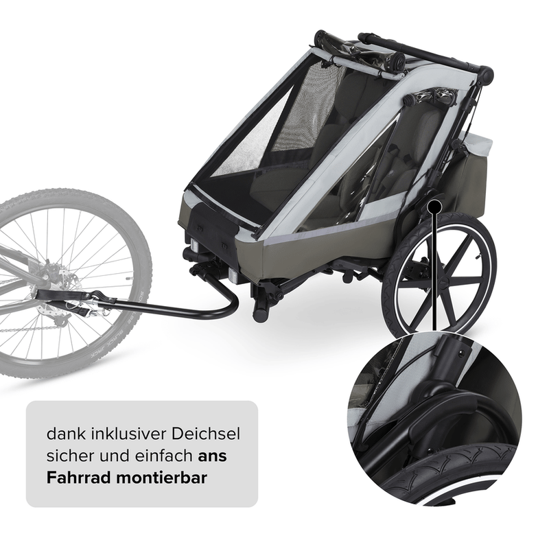 Abc Design Fahrradanhänger Tour Olive Anhänger Radanhänger Fahrrad Rad Kinder B-Ware