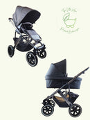 Abc Design - Salsa 4 Air Kombikinderwagen (sportsitz und Babywanne) Schwarz in Gutem Zustand Kinderwagen 1