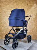 Abc-design - Salsa 4 Kombikinderwagen (sportsitz und Babywanne mit Fußsack Wickeltasche) - Blau in Gutem Zustand