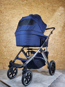 Abc-design - Salsa 4 Kombikinderwagen (sportsitz und Babywanne mit Fußsack Wickeltasche) - Blau in Gutem Zustand