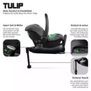 B-Ware Abc Design Babyschale Autositz Tulip Diamond Asphalt Gruppe 0 Plus Kindersitz