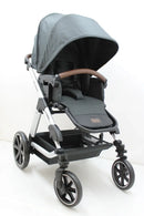 B-Ware Abc Design Turbo 4 Kombi Kinderwagen + Babywanne + 2 Adapter Anthrazit Silber