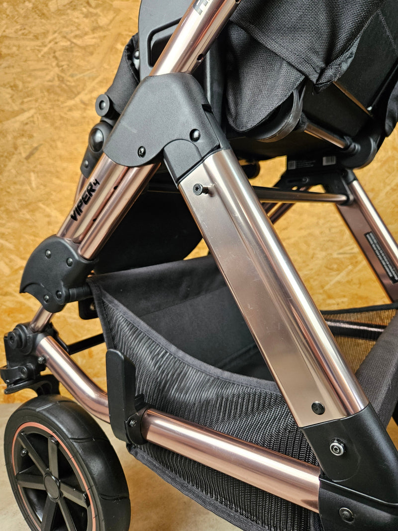 Abc Design - Viper 4 Air Diamond Edition Kombikinderwagen - Rose Gold - in sehr Gutem Zustand Rosé Schwarz / sehr Gut