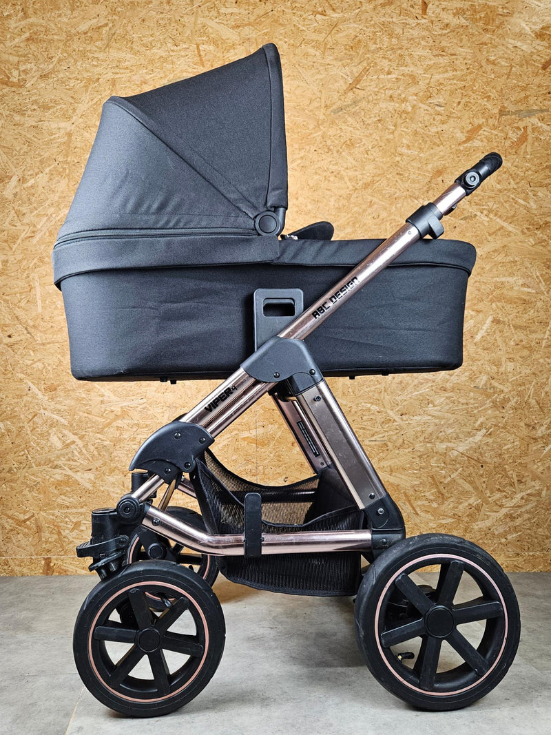 Abc Design - Viper 4 Air Diamond Edition Kombikinderwagen - Rose Gold - in sehr Gutem Zustand Rosé Schwarz / sehr Gut