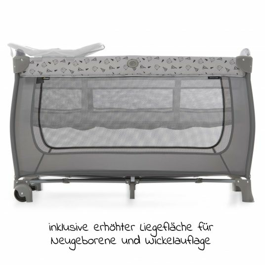 Hauck Reisebett Sleep'n Play Center mit Wickelauflage Reisebett Bett Nordic Grey