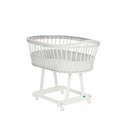 B-Ware Alvi Komplettstubenwagen Birthe Stubenwagen Kinderbett Weiß 944 8 Raute Taupe