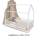 B-Ware Amal Ii Kinderbett Julia Weiß 70x140 Cm Babybett Gitterbett Möbel Buchenholz