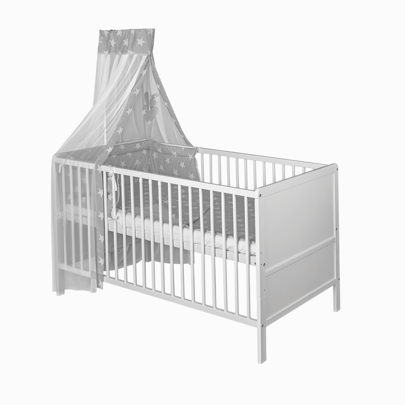 B-Ware Amal Ii Komplettbett Upsala Mit Voile Himmel Kinderbett Babybett Bettwäsche Bett