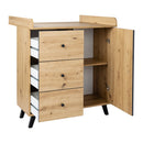 B-Ware Arthur Berndt Wickelkommode Kommode Baby Wickelaufsatz Niklas Weiß Stauraum