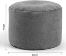Mokebo Pouf, Hocker O. Bodenkissen 60x40cm 'Der Ruhepouf' Sitzhocker Rund & Fußh B-Ware - 4260669187528