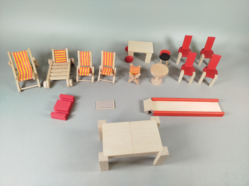 Puppenhaus mit Möbeln & Zubehör – großes Spielhaus Set für Kinder