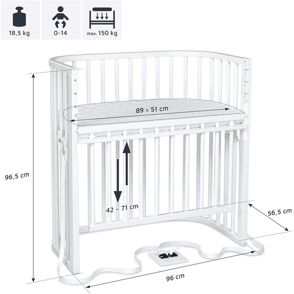 B-Ware Babybay Boxspring Beistellbett Bett Babybett Kinderbett Bettchen Comfort Plus