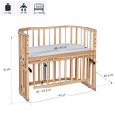 B-Ware Babybay Maxi Comfort Plus Beistellbett Babybett Babybettchen Bett Natur Lackiert