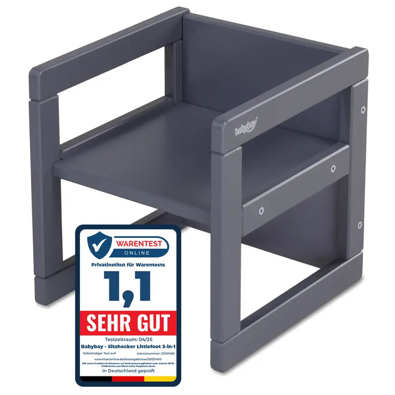 B-Ware Babybay Babycube Littlefoot Schieferg Motorik Hocker 2in1 Tisch Stuhl Kinder