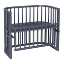 B-Ware Babybay Maxi Comfort Plus Beistellbett Kinderbett Babybett Bett Schiefergrau