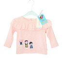 Langarm - Billieblush - 74/80 - rosa - bedruckt - die Püppchen auf dem Shirt haben Applikationen siehe Bild 2 - sehr guter Zustand