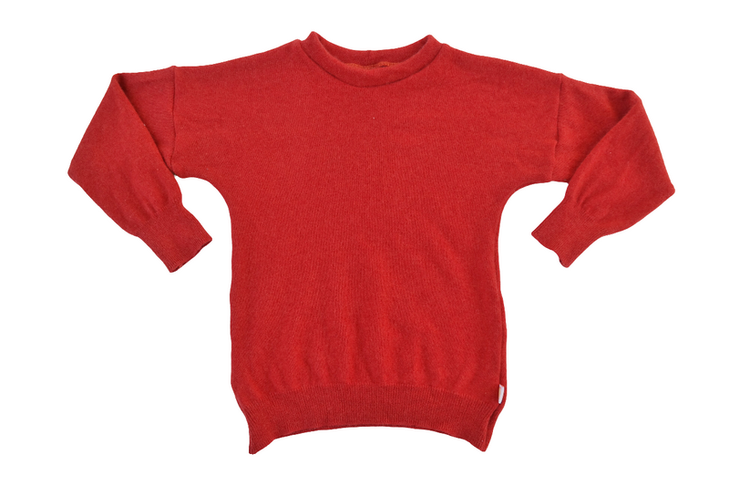 Pullover für Kleinkinder Kinder 110/116 aus 100% Upcycling Kaschmir in Rostrot