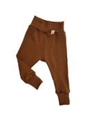 Growing pants for babies 74/80 made from upcycled wool in brown