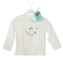 Long sleeve - Carrement Beau - 92 - white - printed - Girl - very good condition