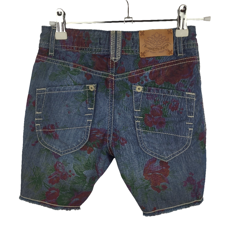 * Jeans - R95th - kurz - 128 - blau - Blumen - Girl mit Original Etikett