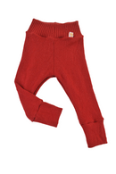 Mitwachs-Hose für Kleinkinder 86/92 und 98/104 aus Upcycling-Wolle in Weinrot