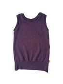 Oberteil Tanktop Pullunder Unterhemd 110/116 aus Upcycling Wolle in Pflaumenlila