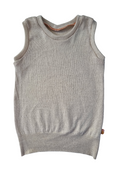 Oberteil Tanktop Pullunder Unterhemd 122/128 aus Upcycling Wolle in Creme Natur
