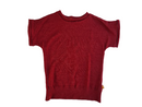 T-Shirt für Kinder 122/128 aus leichter Upcycling Merinowolle in Masala Rot