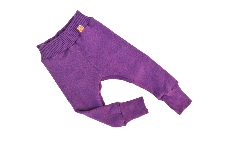 Growing Pants 86/92 made from Upcycled Wool in Purple