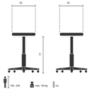 B-Ware Hjh Office Barhocker Hocker Sitzgelegenheit Vantaggio High Seidenmatt Schwarz