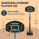 B-Ware Hudora Basketballständer Playoff 205 Basketball Korbanlage Höhenverstellbar