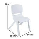 B-Ware Bieco Stuhl Kindersitz Kinderstuhl Kunststoff Weiß Stapelbar Indoor Outdoor