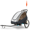 B.O. Start Klar Fahrradanhänger Anhänger Kinderwagen Grau Bis Zu Zwei Kinder B-Ware