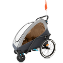 B.O. Start Klar Fahrradanhänger Anhänger Kinderwagen Grau Bis Zu Zwei Kinder B-Ware