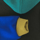 kronjuwel Kapuzenpullover Gr 104 aus 100% Merinowolle dunkelbraun royalblau Upcycling