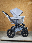 Bugaboo - Donkey 2 Mono Geschwisterwagen (sportsitz und Liegewanne) Inkl. Seitliche Gepäcktasche - Grau - in Gutem